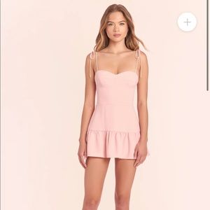 Amanda Uprichard champagne skort romper in capri
